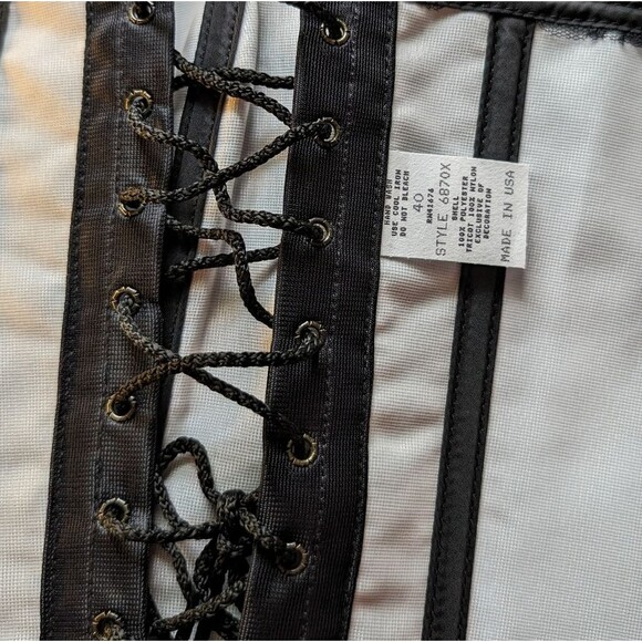 Women's NWT Empire Intimates Light Blue Lace Up Overbust Corset, Size 40 - Picture 7 of 7